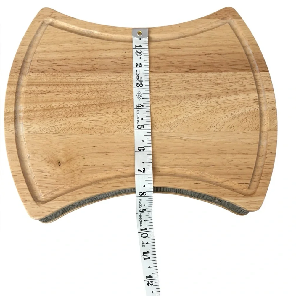 Towle Silversmiths 2 Inch Thick Maple Wood Butcher Block Serving Cutting Board